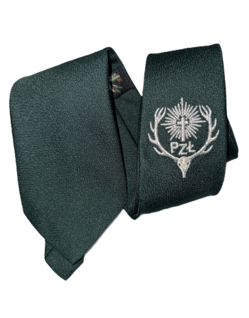 Krawat myśliwski PZŁ silver