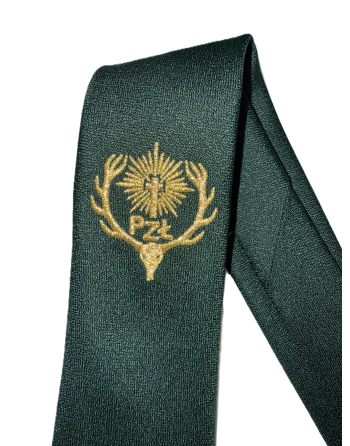 Krawat myśliwski PZŁ gold