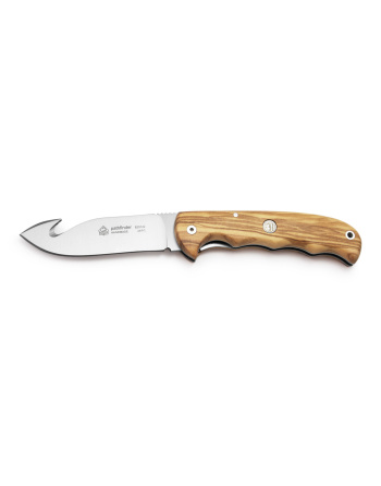 Nóż PUMA IP pathfinder with gut hook, Olive wood 820142