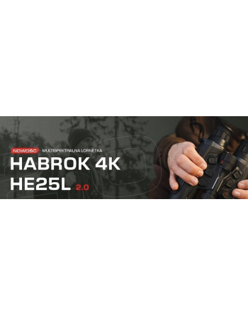 Lornetka termowizyjna HIKMICRO Habrok 4K HE25L 2.0 LRF + 2x IR 850/IR940 nm