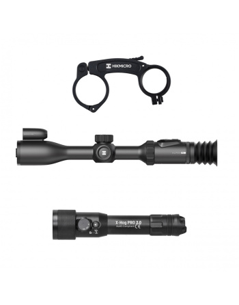 Celownik noktowizyjny noktowizor HIKMICRO Alpex PRO LRF z uchwytem pod IR + iluminator laserowy X-hog Pro v2 940/850 nm