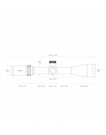 Luneta Hawke Vantage 30 WA FFP 6-24x50 IR SF Half Mil Dot