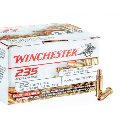 Amunicja Winchester 235 Rounds 22 Long Rifle plated hollow point