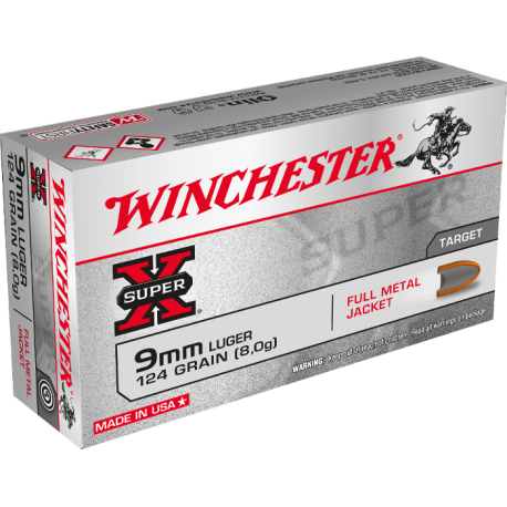 Amunicja Winchester 9mm Luger 9x19 FMJ 115 grain 7,5g