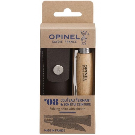 Opinel Nóż Inox Natural 08 + etui 001089