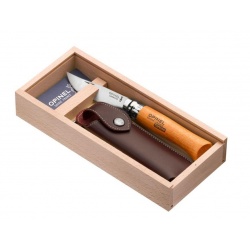 Nóż Opinel Carbone No.08  + etui, opakowanie