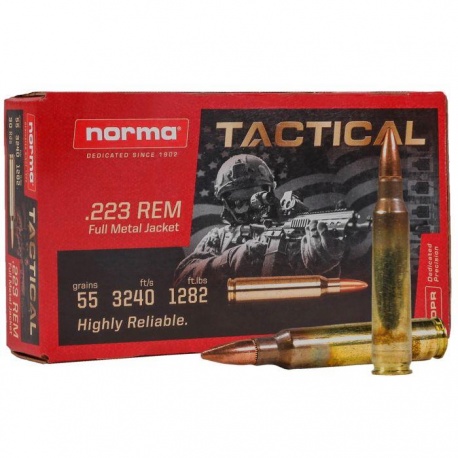 Amunicja Norma 223 Rem. TAC FMJ 55 gr Amunicja Norma 223 Rem. TAC FMJ 55 gr